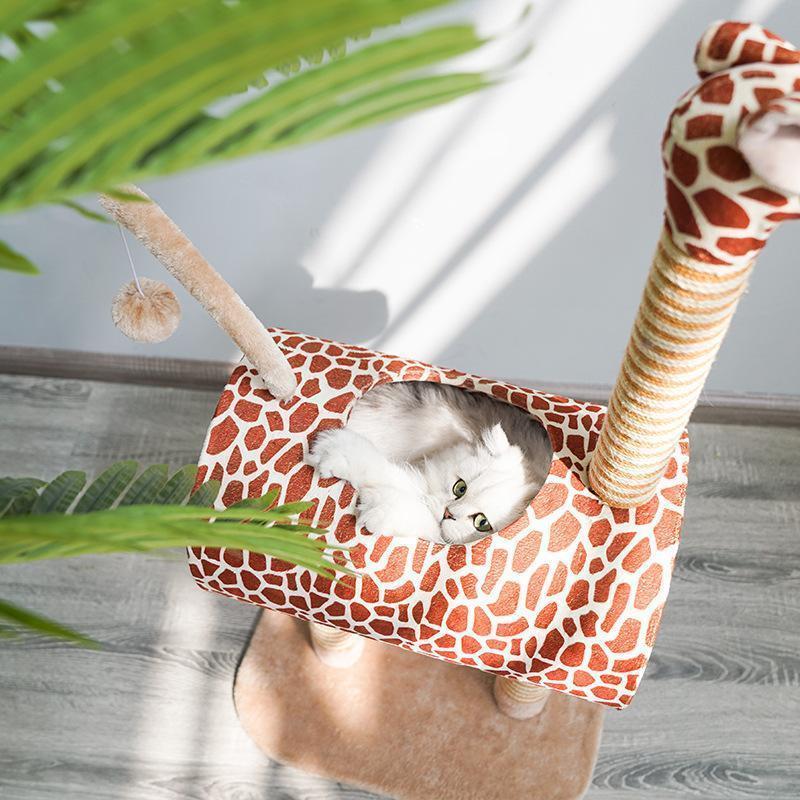 Arbre à chat Lighteme Giraffe Pet Climbing Frame