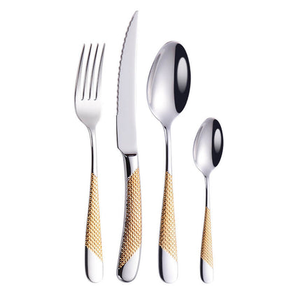 Lighteme Light Luxury Gold Geschirrset, 4-teilig