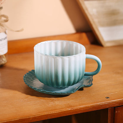 Tasse et soucoupe en verre dégradé Lighteme