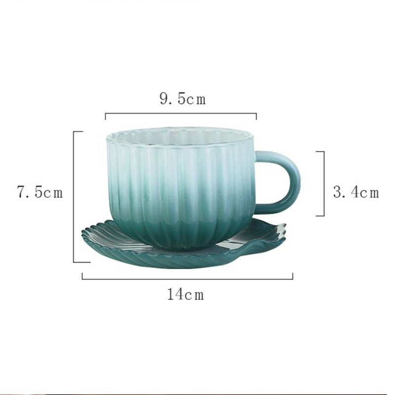 Tasse et soucoupe en verre dégradé Lighteme