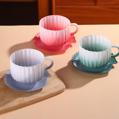 Tasse et soucoupe en verre dégradé Lighteme