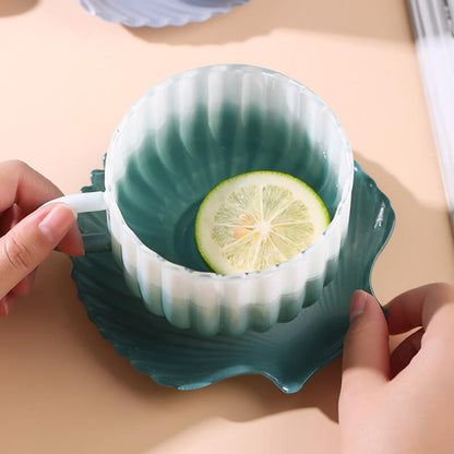 Tasse et soucoupe en verre dégradé Lighteme