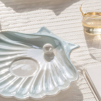 Lighteme Tasse und Untertasse mit Perlen-Muschelmuster und Farbverlauf