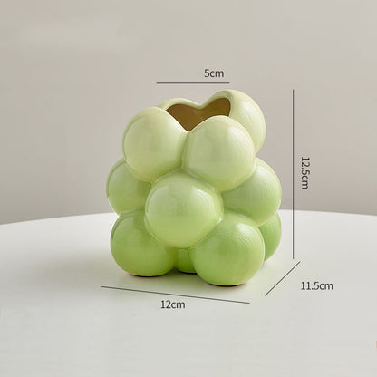 Lighteme Grape Ball Ceramic Vase