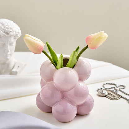Lighteme Grape Ball Ceramic Vase