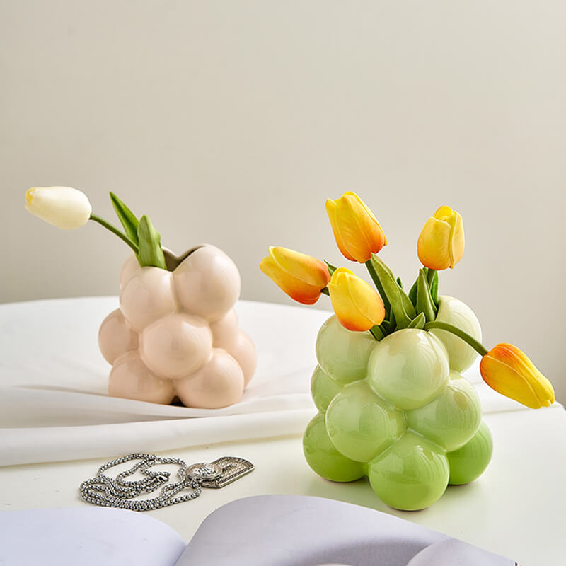 Lighteme Grape Ball Ceramic Vase
