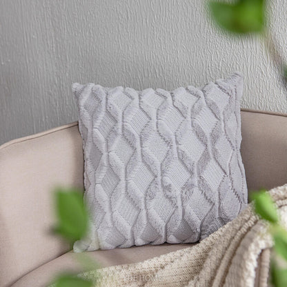 Lighteme Rhombus Plush Throw Pillow Cover