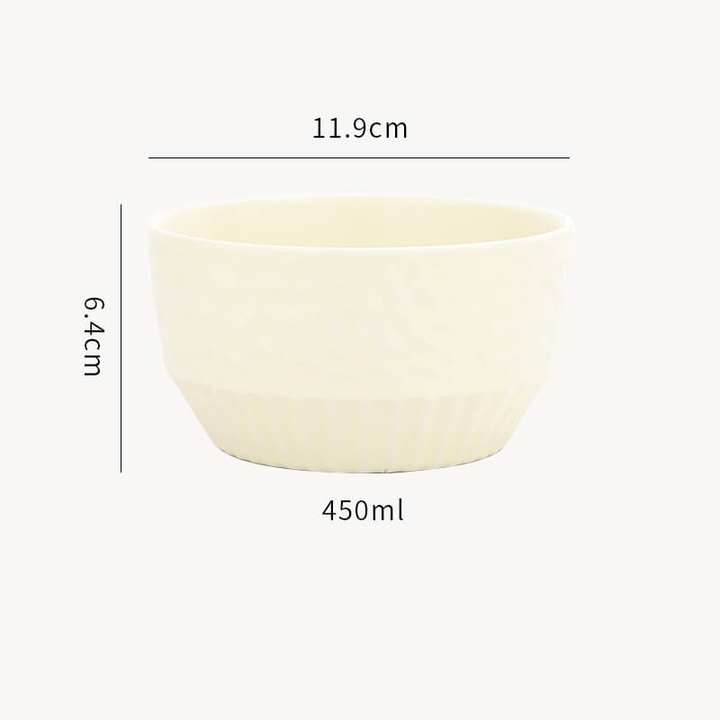 Lighteme Grid Embossed Ceramic Bowl