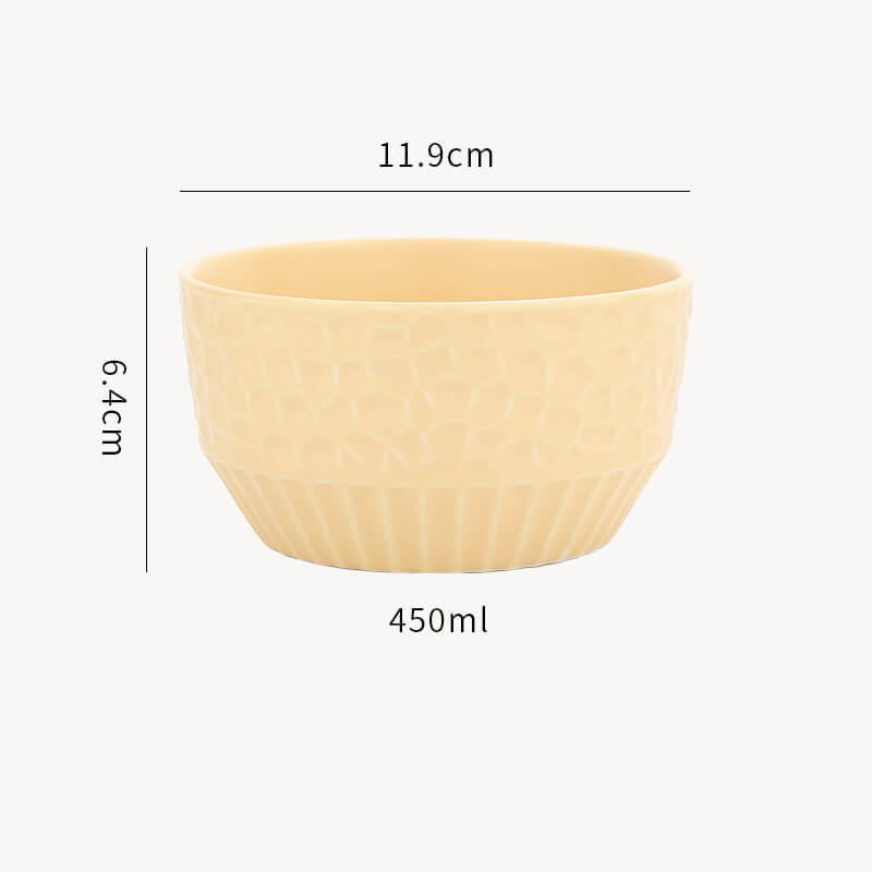 Lighteme Grid Embossed Ceramic Bowl