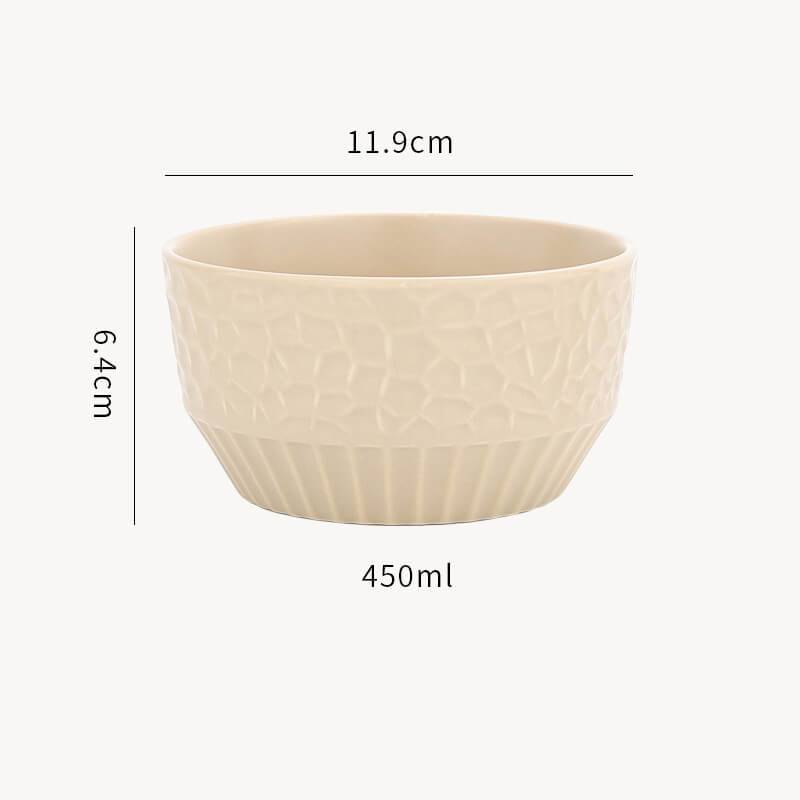 Lighteme Grid Embossed Ceramic Bowl