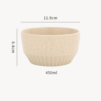 Lighteme Grid Embossed Ceramic Bowl