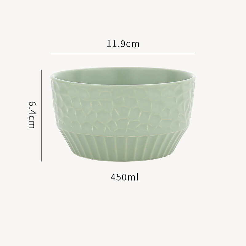 Lighteme Grid Embossed Ceramic Bowl
