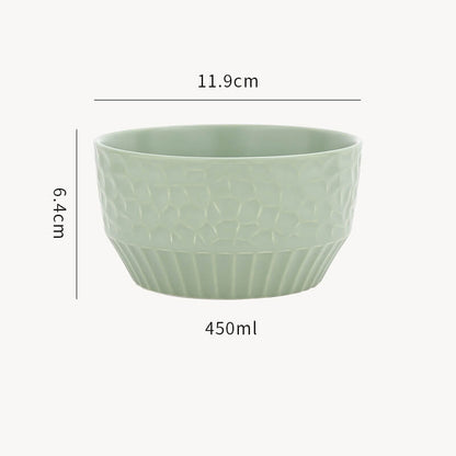 Lighteme Grid Embossed Ceramic Bowl