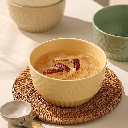 Lighteme Grid Embossed Ceramic Bowl