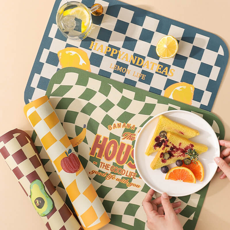 Lighteme Grid Leather Placemat