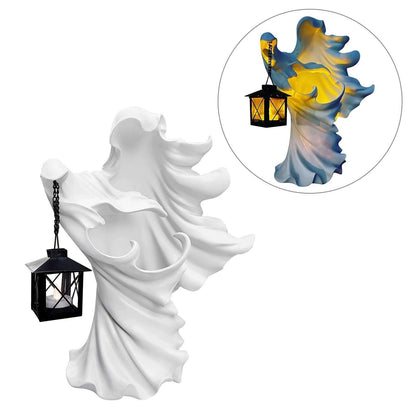 Statue en résine Lighteme de sorcière/fantôme d'Halloween
