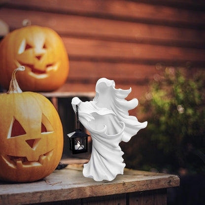 Statue en résine Lighteme de sorcière/fantôme d'Halloween