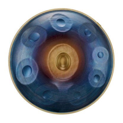 HLURU Handgemacht Kurd D-Moll 22 Zoll 9/10 Noten Rotation Handpan Drums aus 1.2mm Nitridstahl