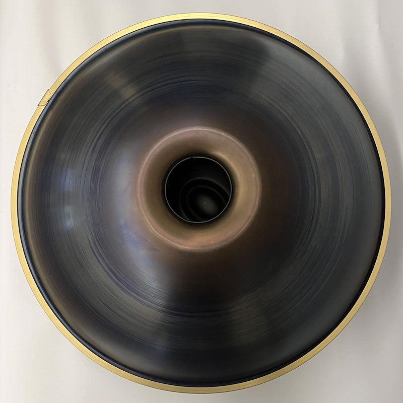 HLURU Handgemacht Kurd D-Moll 22 Zoll 9/10 Noten Rotation Handpan Drums aus 1.2mm Nitridstahl
