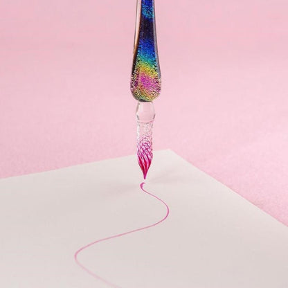 Lighteme Handgefertigter Kalligraphiestift und Farbset aus Kristall