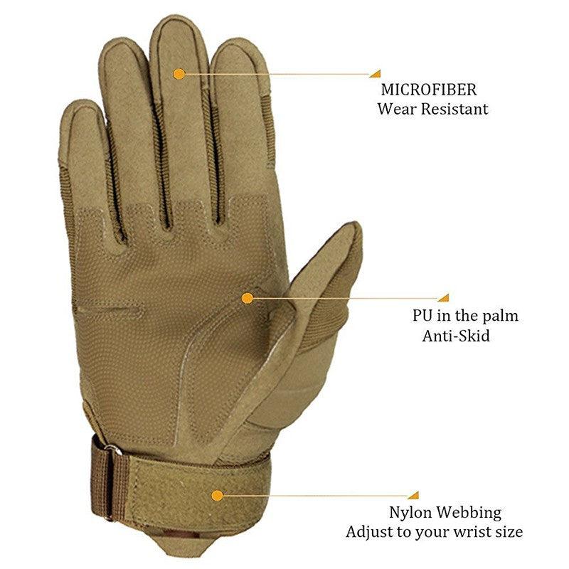 Vollfinger-Handschuhe aus Carbon mit harten Knöcheln.