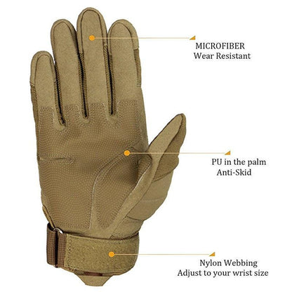 Vollfinger-Handschuhe aus Carbon mit harten Knöcheln.