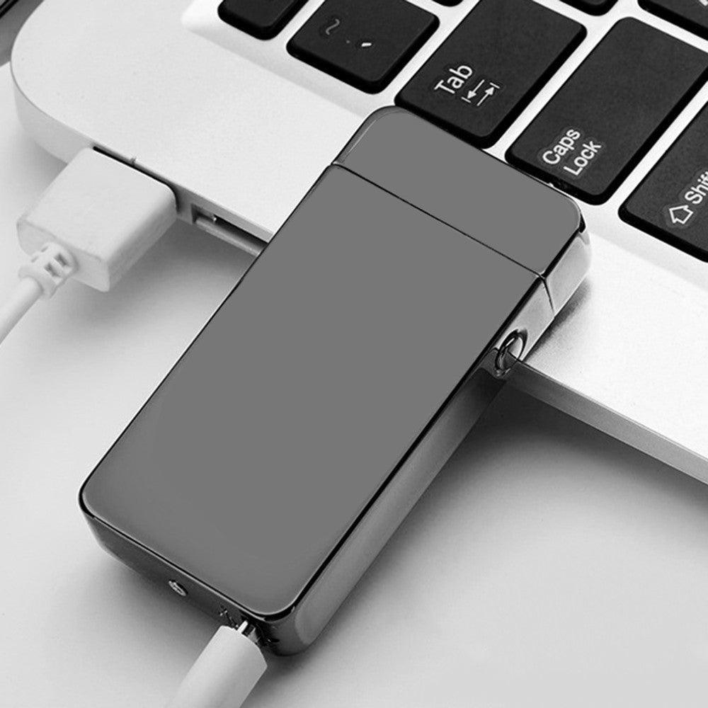 Elektrisches, flammenloses, wiederaufladbares winddichtes Feuerzeug mit Dual-Arc-Technologie von Lighteme über USB.