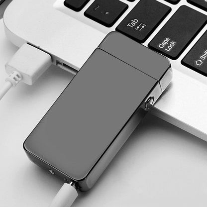 Elektrisches, flammenloses, wiederaufladbares winddichtes Feuerzeug mit Dual-Arc-Technologie von Lighteme über USB.