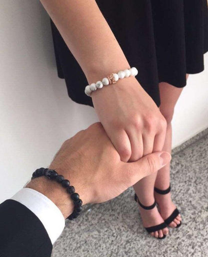 Lighteme Magnetische Partnerarmbänder „König &amp; Königin“ (2 Stück)