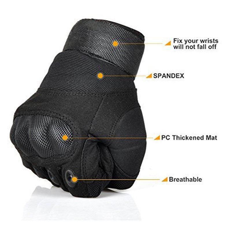 Vollfinger-Handschuhe aus Carbon mit harten Knöcheln.
