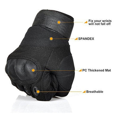 Vollfinger-Handschuhe aus Carbon mit harten Knöcheln.