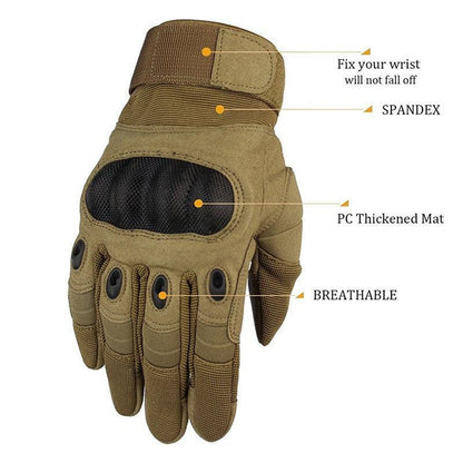 Vollfinger-Handschuhe aus Carbon mit harten Knöcheln.