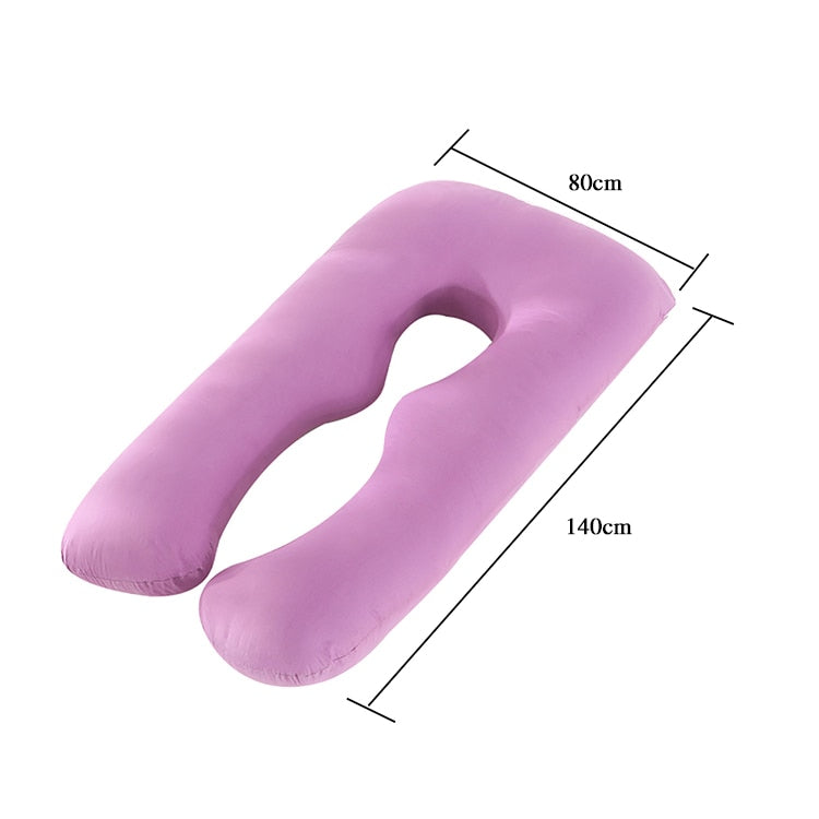 Lighteme All Night Sleep Pregnancy U Pillow with Pillowcase