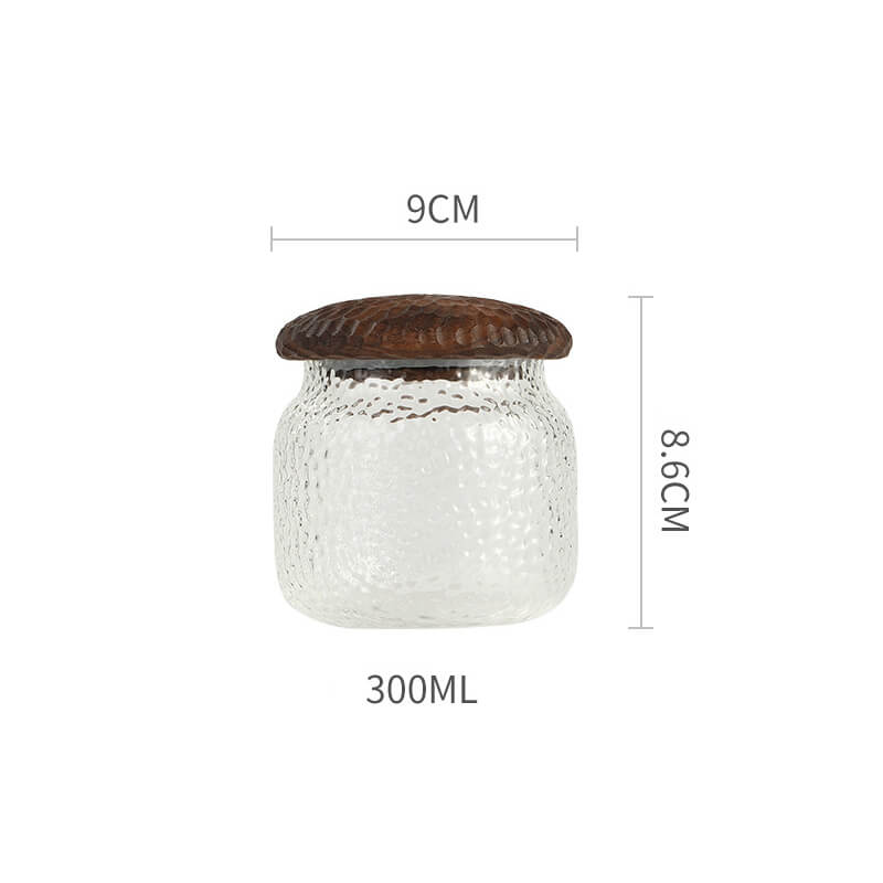 Lighteme Hammered Glass Storage Jar