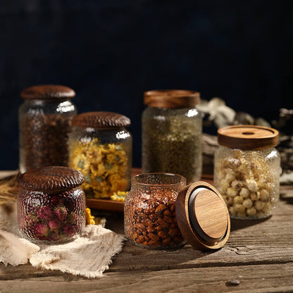 Lighteme Hammered Glass Storage Jar
