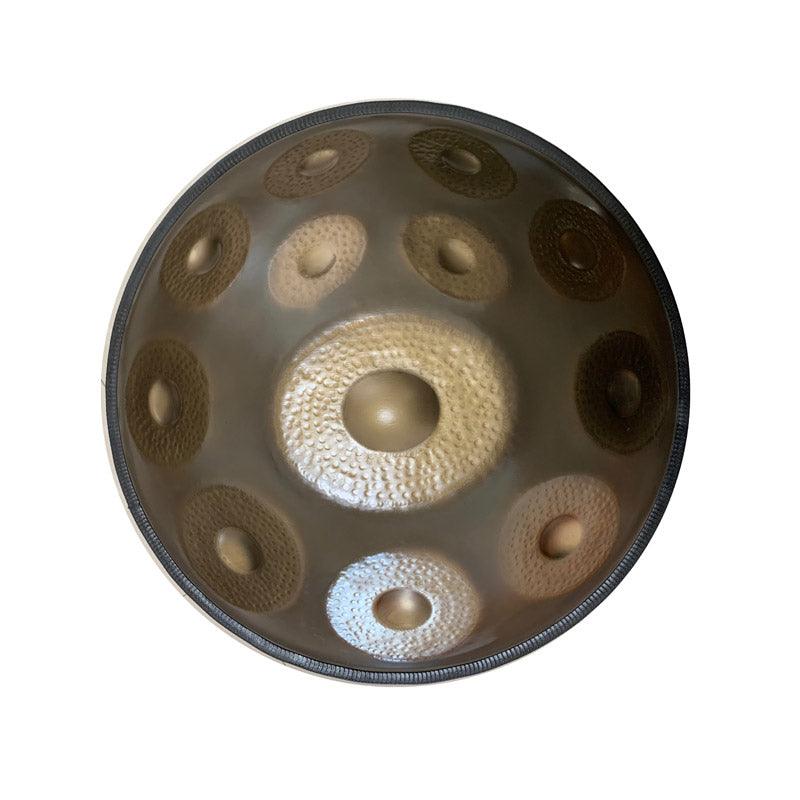 Lighteme Handmade Hammering 22 Inches 12 Notes Nitride Steel Handpan Drum Kurd / Celtic Scale D Minor Handpans For Sale