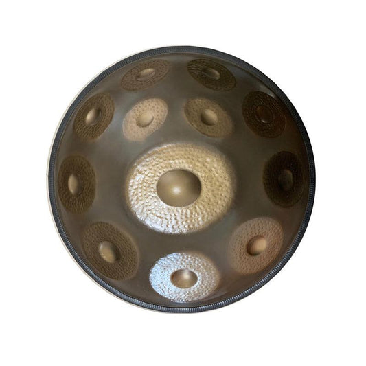 Lighteme Handmade Hammering 22 Inches 12 Notes Nitride Steel Handpan Drum Kurd / Celtic Scale D Minor Handpans For Sale