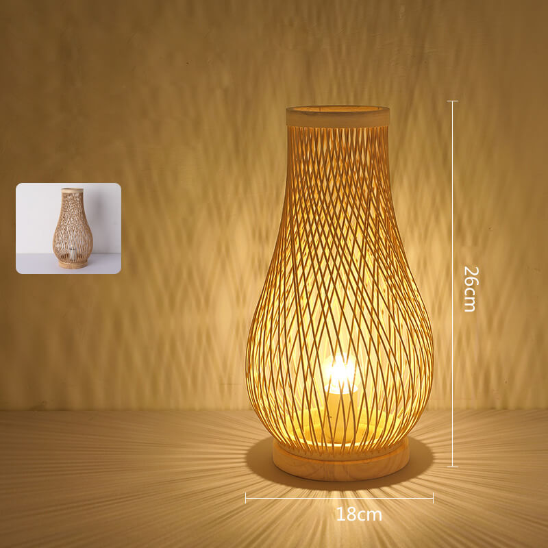 Handgefertigte Tischlampe aus Bambus von Lighteme