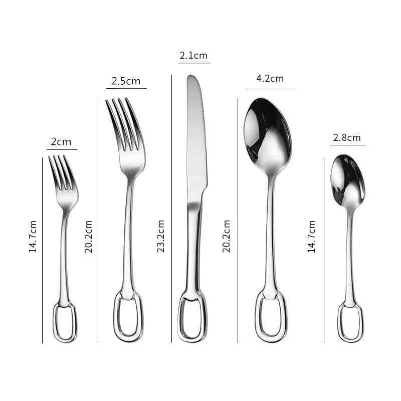 Lighteme Besteckset mit Aufhängeloch-Design, 5-teilig