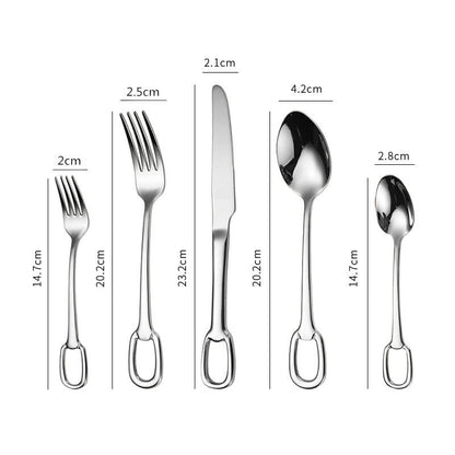 Lighteme Besteckset mit Aufhängeloch-Design, 5-teilig