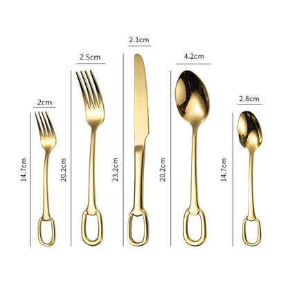 Lighteme Besteckset mit Aufhängeloch-Design, 5-teilig