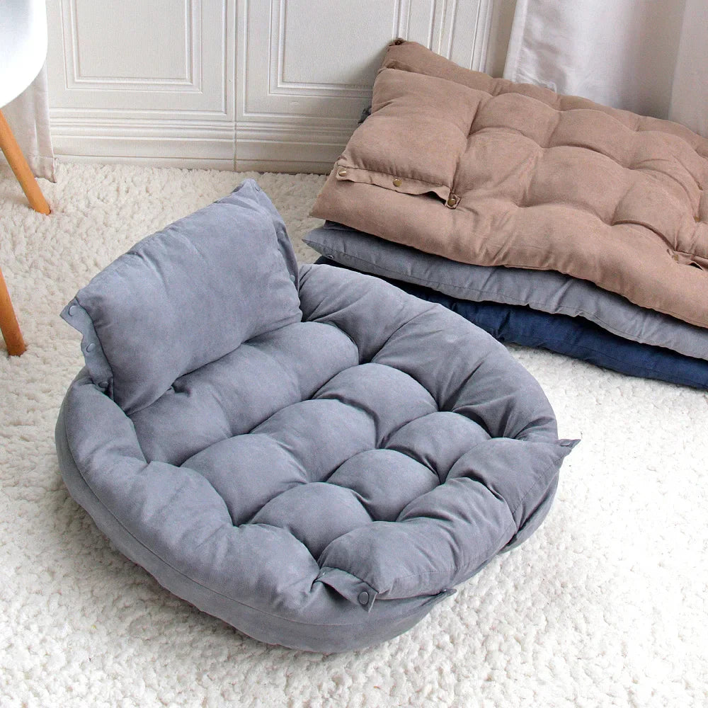 Lighteme Ultimate 3-in-1 Cozy Pet Bed: Bed, Mat, and Sofa