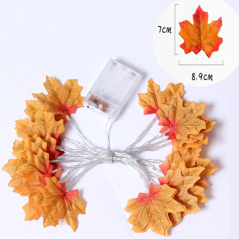 Guirlande lumineuse LED en forme de feuille d'érable pour Halloween Lighteme