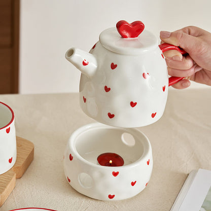 Lighteme Heart Ceramic Teapot Set