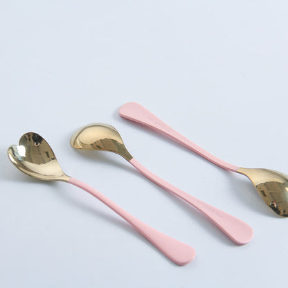 Cuillère à dessert en acier inoxydable en forme de cœur Lighteme