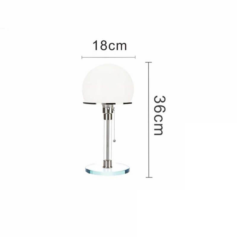 Lampe de table hémisphérique en verre Lighteme
