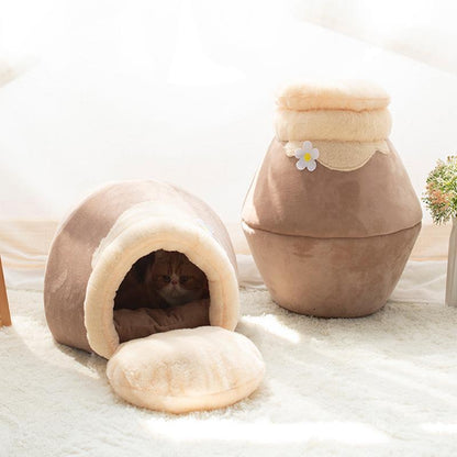 Nid d'hiver épais pour chat Lighteme Honeypot (3 couleurs et 3 tailles)