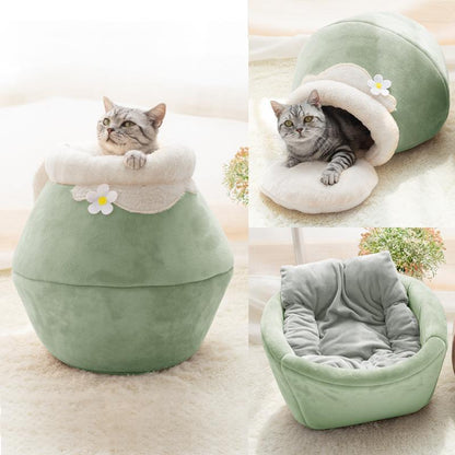 Nid d'hiver épais pour chat Lighteme Honeypot (3 couleurs et 3 tailles)