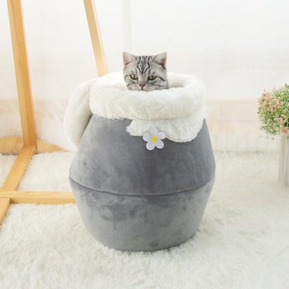 Nid d'hiver épais pour chat Lighteme Honeypot (3 couleurs et 3 tailles)