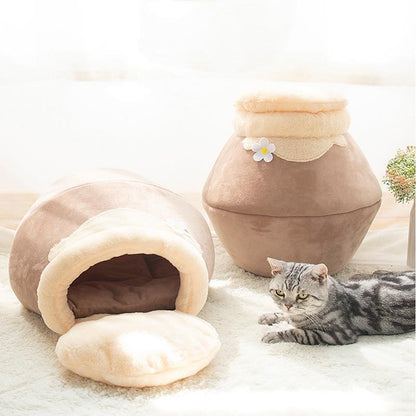 Nid d'hiver épais pour chat Lighteme Honeypot (3 couleurs et 3 tailles)